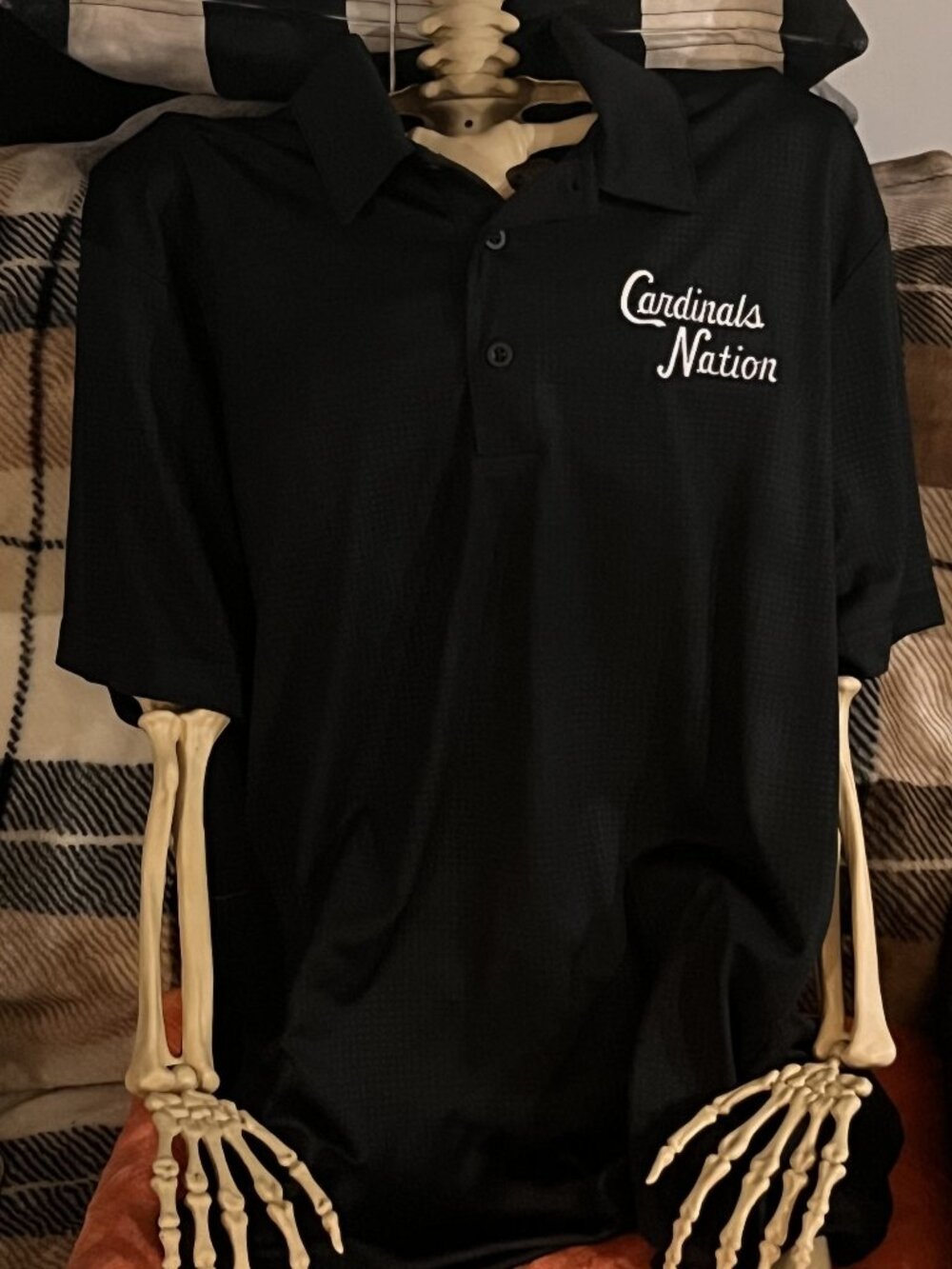 Sport-Tek Cardinals Nation Black Performance Polo Shirt Men’s Medium